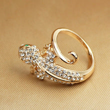 Load image into Gallery viewer, Cubic Zirconia Crystal Rings Rose Gold Color Fashion Animal