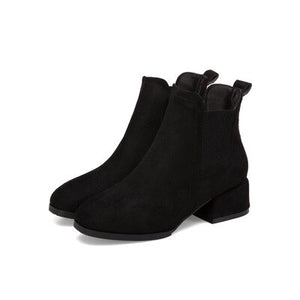 Women's Thick With Boots Low Tube Suede