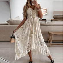 Load image into Gallery viewer, Off Shoulder Lace Patchwork Elegant Dress