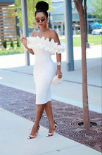 Load image into Gallery viewer, Off Shoulder Ruched Design Bodycon Dress - Sophornlilly