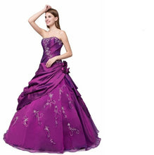 Load image into Gallery viewer, Off shoulder Embroidery Applique Graduation Girl Ball Gown Mother Of