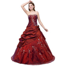 Load image into Gallery viewer, Off shoulder Embroidery Applique Graduation Girl Ball Gown Mother Of