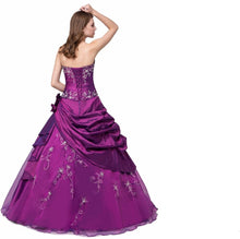 Load image into Gallery viewer, Off shoulder Embroidery Applique Graduation Girl Ball Gown Mother Of