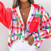 Load image into Gallery viewer, Long Sleeve Multicolor Plaid Shirt