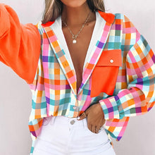 Load image into Gallery viewer, Long Sleeve Multicolor Plaid Shirt