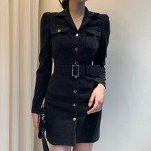 Load image into Gallery viewer, One Piece Dress Temperament Suit Collar Single Breasted