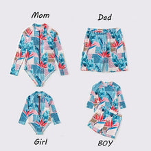 Load image into Gallery viewer, One Piece Swimsuit Parent child Swimwear Women Print Long Sleeve