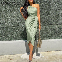 Load image into Gallery viewer, One Shoulder Ruched Design Party Dress Bodycon - Sophornlilly