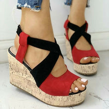 Load image into Gallery viewer, Casual Peep Toe Wedge