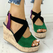Load image into Gallery viewer, Casual Peep Toe Wedge