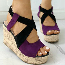 Load image into Gallery viewer, Casual Peep Toe Wedge