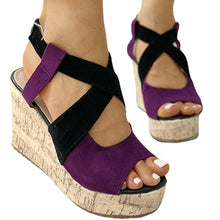 Load image into Gallery viewer, Casual Peep Toe Wedge