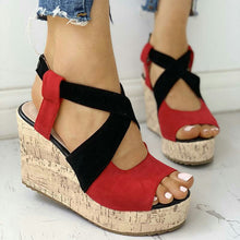 Load image into Gallery viewer, Casual Peep Toe Wedge