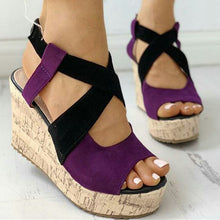 Load image into Gallery viewer, Casual Peep Toe Wedge