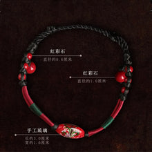 Load image into Gallery viewer, Oriental Fashion Multicolor Rope Chain Stone Anklet Enamel On Foot