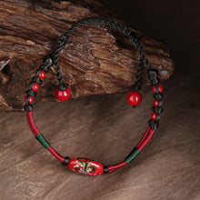 Load image into Gallery viewer, Oriental Fashion Multicolor Rope Chain Stone Anklet Enamel On Foot