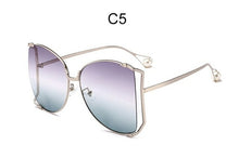Load image into Gallery viewer, Oversized D Square Sunglasses Cat Eye Clear