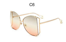 Load image into Gallery viewer, Oversized D Square Sunglasses Cat Eye Clear