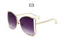 Load image into Gallery viewer, Oversized D Square Sunglasses Cat Eye Clear