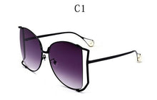 Load image into Gallery viewer, Oversized D Square Sunglasses Cat Eye Clear