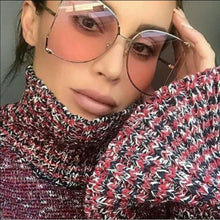 Load image into Gallery viewer, Oversized D Square Sunglasses Cat Eye Clear