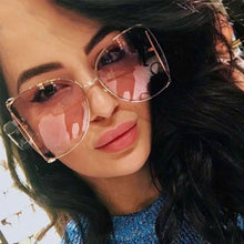Load image into Gallery viewer, Oversized D Square Sunglasses Cat Eye Clear