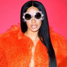 Load image into Gallery viewer, Oversized Goggles Rhinestone Large Frame Square Sunglasses