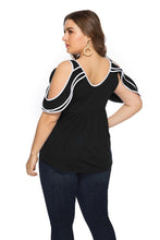 Load image into Gallery viewer, Oversized T Shirt Women Casual Strapless Crochet