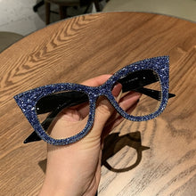 Load image into Gallery viewer, Oversized sunglasses handmade bling cat eye