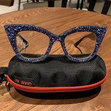 Load image into Gallery viewer, Oversized sunglasses handmade bling cat eye
