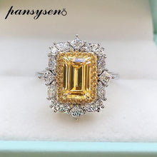 Load image into Gallery viewer, Sterling Silver Emerald Cut Citrine Created - Sophornlilly