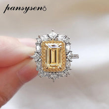 Load image into Gallery viewer, Sterling Silver Emerald Cut Citrine Created - Sophornlilly