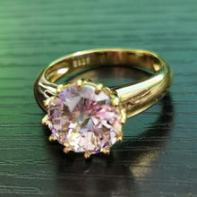 Load image into Gallery viewer, 12MM Round Top Quality Gemstone Gold Color Luxury Women's - Sophornlilly