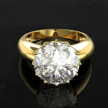 Load image into Gallery viewer, 12MM Round Top Quality Gemstone Gold Color Luxury Women's - Sophornlilly