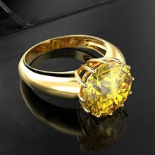 Load image into Gallery viewer, 12MM Round Top Quality Gemstone Gold Color Luxury Women's - Sophornlilly