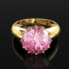 Load image into Gallery viewer, 12MM Round Top Quality Gemstone Gold Color Luxury Women's - Sophornlilly
