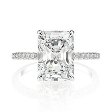 Load image into Gallery viewer, Sterling Silver Emerald Cut Created Moissanite