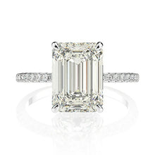 Load image into Gallery viewer, Sterling Silver Emerald Cut Created Moissanite