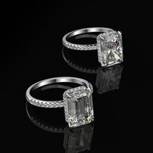 Load image into Gallery viewer, Sterling Silver Emerald Cut Created Moissanite