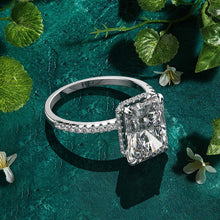 Load image into Gallery viewer, Sterling Silver Emerald Cut Created Moissanite