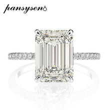 Load image into Gallery viewer, Sterling Silver Emerald Cut Created Moissanite