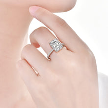 Load image into Gallery viewer, Sterling Silver Emerald Cut Created Moissanite