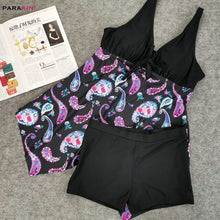 Load image into Gallery viewer, PARAKINI Tankini Women Plus Size Flower Print Swimwear Paisley - Sophornlilly