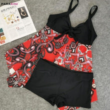 Load image into Gallery viewer, PARAKINI Tankini Women Plus Size Flower Print Swimwear Paisley - Sophornlilly