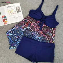 Load image into Gallery viewer, PARAKINI Tankini Women Plus Size Flower Print Swimwear Paisley - Sophornlilly