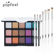 Load image into Gallery viewer, Matte and Shimmer Eyeshadow Palette,15 Smoky Warm Color Eye