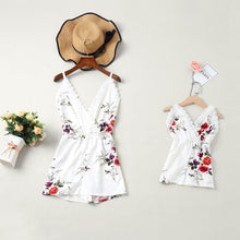 Load image into Gallery viewer, Beach Baby Girl Dress Women Jumpsuit Dress Lace Mother Daughter