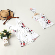 Load image into Gallery viewer, Beach Baby Girl Dress Women Jumpsuit Dress Lace Mother Daughter