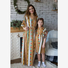 Load image into Gallery viewer, Fashion Girl Dress Women Dress Maxi Mother Daughter Dresses