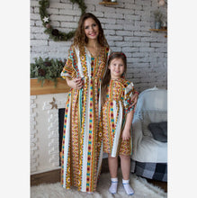 Load image into Gallery viewer, Fashion Girl Dress Women Dress Maxi Mother Daughter Dresses